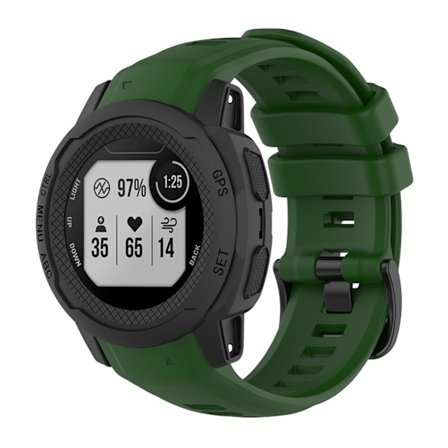 Garmin Instinct 2S klokkerem i silikon - Militærgrønn