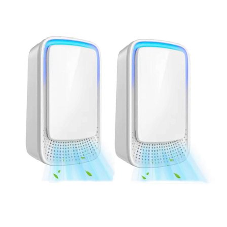 Støjsvag Plug-in Luftrenser til Hjemmet Negativ Ioniseringsteknologi til Soveværelse Kæledyr Køkken Kontor 2 stk