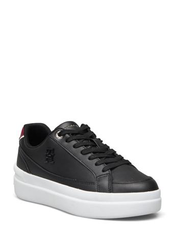 Th Elevated Court Sneaker Lave Sneakers Svart Tommy Hilfiger*Betinget Tilbud