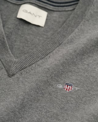 GANT - Klassisk vest i bomull til herre dark grey melange