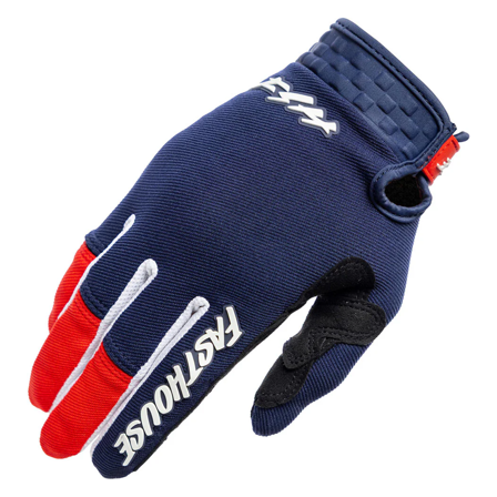 Rękawice Cross Fasthouse Speed Style Hudson Niebieski/Czerwony S