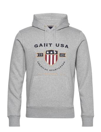 D1. Banner Shield Hoodie Huppari Harmaa GANT