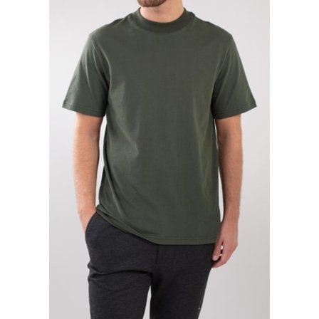 Ciszere Mico High Collar Tee - Moss Green T-shirts Herr Grön L