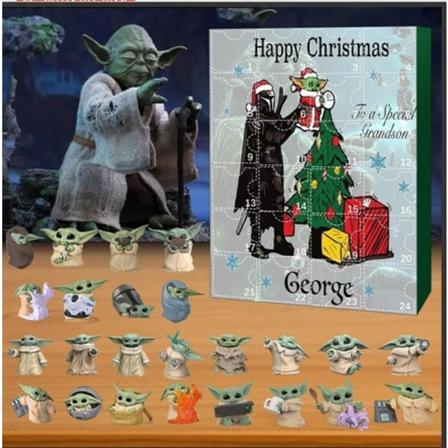 Star Skywalker Baby Yoda 2023 juladventskalender Star Wars julblindlåda 24-delade prydnadsdockor style 2