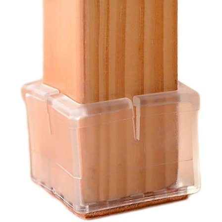 Stolbeinsgulvbeskytter Kvadratisk Møbelbeinsdeksel 1 1/4 Til 1 3/8 Tommer