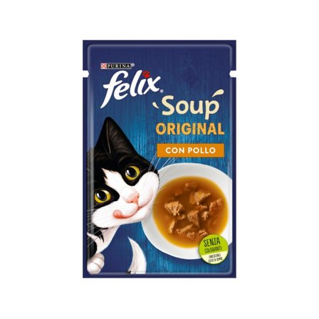 Purina Felix Soup Gusto Pollo Cibo Umido Gatti Adulti Busta 48g