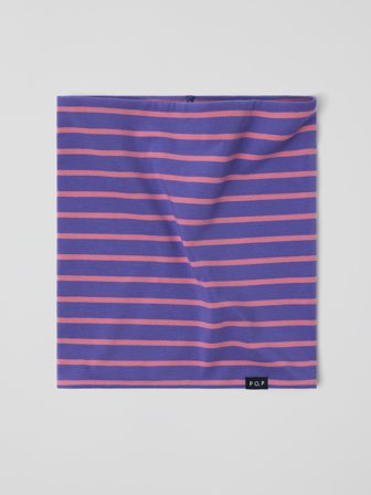 Polarn O. Pyret - Striped tube scarf with fleece lining - Onesize - Childrenswear - purple