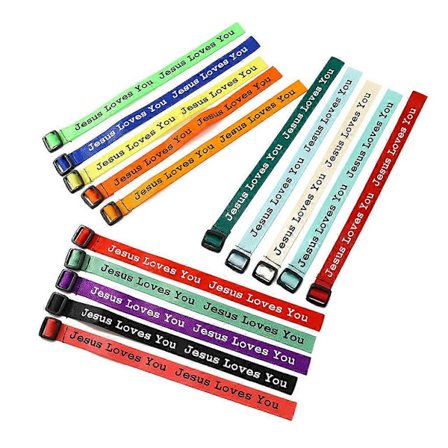 Jesus Armband Religiösa Kristna Armband 15 Färger Vävda Armband [D]