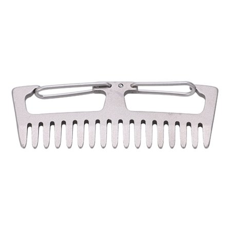 Titanlegeringskam Utendørs EDC Bærbar Antistatisk Lett Kamspenne Campingverktøy