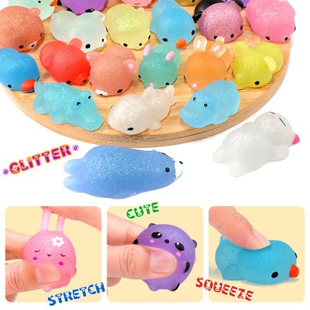 Mochi Squishy Toys Stress Ball Kawaii Squeeze Toys Stress Relief Party Favors Birthday Novelty Toys for Kids