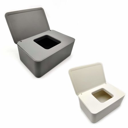 Pakkauksen nenäliinalaatikoita, pyyheannostelija, pyyhkeiden laatikon pidike, vauvan WC-paperilaatikko, lautasliinalaatikko kannella - valkoinen 