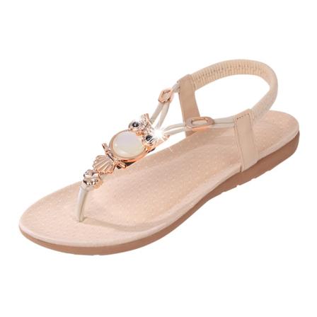 Dam Sandaler med Strass Gladiator Sandaler Pingtan Bröllop Sandaler