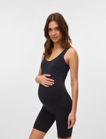 Mamalicious Mlheal Sl Seamless Playsuit Noos - Black - L/XL