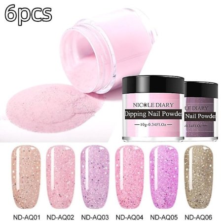 12stk/6stk Dipping Powder Kit - Dipping Powder Activator Kit Akryl Dipping System Essensielle Verktøy, 12 Candy Colors Serie For Vår Sommer