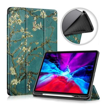 Ipad Pro 12.9 (2020/2021) - Tri-fold Fodral Med Pennhållare - Pe Peach Blossom