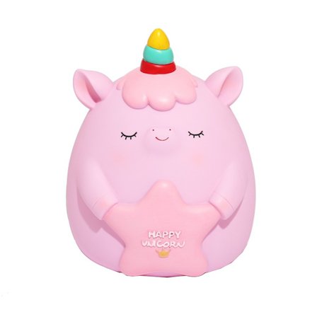 Sparebøsse for barn, jenters enhjørning sparebøsse sett, jenters enhjørning bursdagsgave, jul (rosa)
