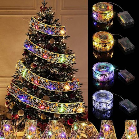 4 stk 5 meter julebåndslys Batteridrevne fe 50 LED-lys