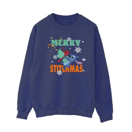 Lilo & Stitch Dam/Dam Merry Stitchmas Sweatshirt L Marinblå B