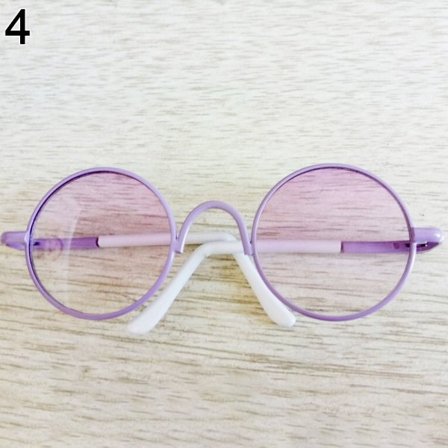 Söta runda plyschdockorglasögon 4 4