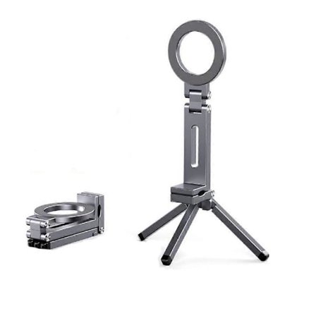 Magnetisk Telefon Tripod Stativ til iPhone, Aluminium Magnetisk Lomme Telefon Tripod