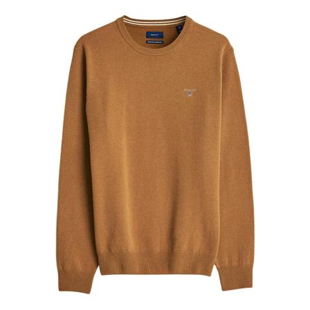 Gant, Gant pullover camel Bruin, Heren, Maat:XL,wol