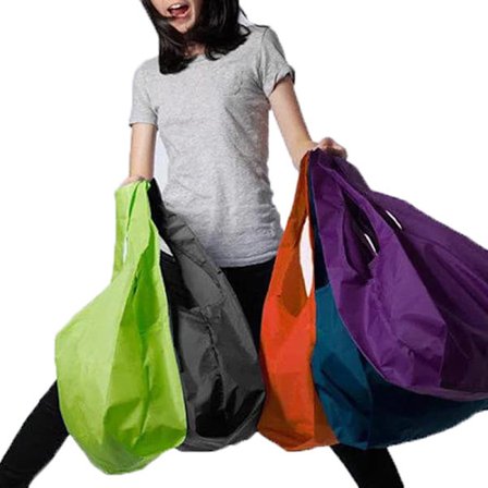 1 st Stor Vikbar Handväska i Nylon, Tjock Väska