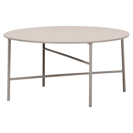 Pesetto utebord Ø70 cm i grå metall