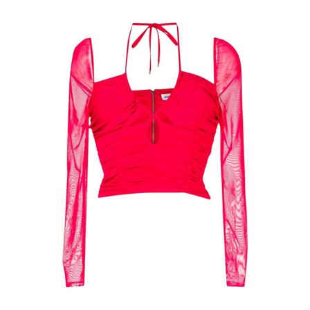 Self Portrait Jersey CUT OUT TOP Pink, Dame, Størrelse: 2XS