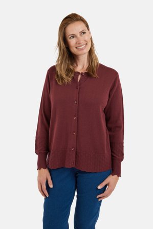 SIGNATURE - Langærmet Cardigan - Bordeaux