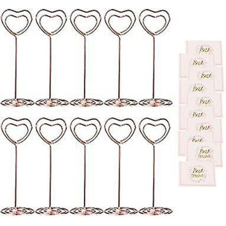 Rose Gold -muistiinpanojen pidike, 10 kpl valokuvien pidiketeline pöytänumeroiden pidikkeet