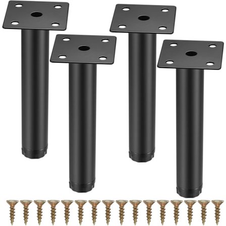 4 stk. møbelben, justerbare møbelstøttefødder, metal sofa udskiftningsstøttefødder ben til sofa bord stol skrivebord (15CM)