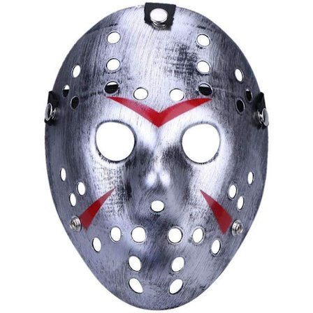 Kauhu Halloween -asu Hockey Mask Party Cosplay -rekvisiitta (hopea)