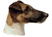Fox terrier korthåret hode - klistremerker
