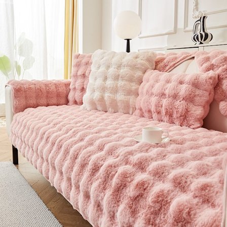 Rosa plysch sofföverdrag, dubbelt sofföverdrag, 90*120 cm