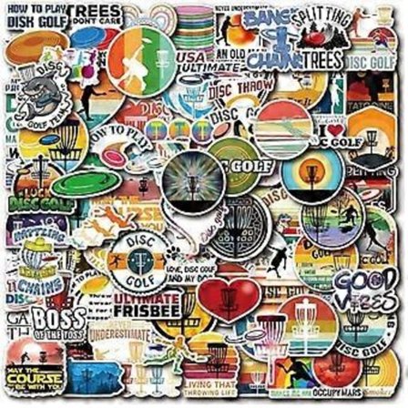 Disc Golf Stickers Fysiske Dekaler DIY 100 Stk Sjove Sticlers til Dekoration af Vandflaske Vandtæt Vinyl Dekoration Skateboard Laptop Telefonetui 