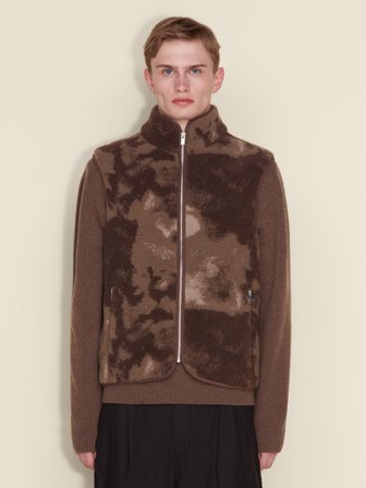 Holzweiler Min Camo Fleece Vest - Brown Mix - Men's - S