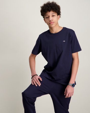 GANT SHIELD SS T-SHIRT Blauw T-shirts Jongens - Kids Brand Store
