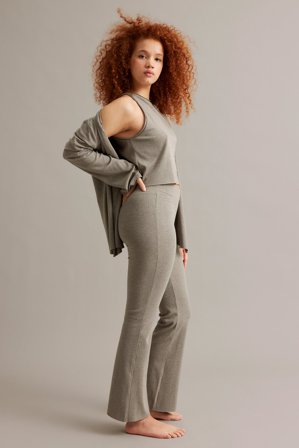 Kappahl | Ribbede bootcut-bukser | Brunmelert