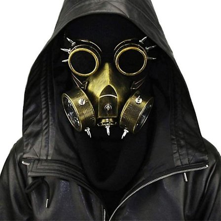 Retro Steampunk Gasmaske til Halloweenfest Cosplay Maskerade Kostumemaske