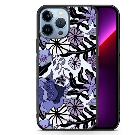 Bjornberry Skal iPhone 13 Pro Max - Lila Blommor