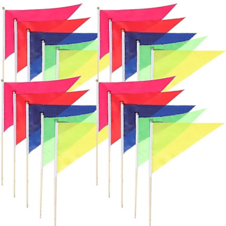 20 stk Bannerflagg Røde Markeringssflagg Landmålerflagg Grenseflagg Markørflagg Lokaliseringssflagg (ws)