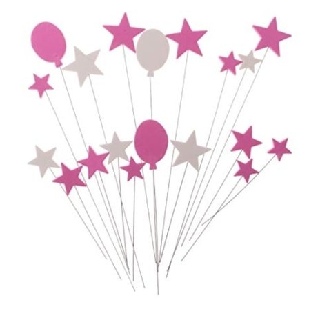 Cake Topper Stjärnor Ballonger