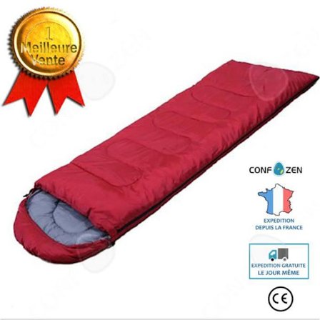 Sovepose - CONFO - Enveloppe - Rød - Polyester/Nylon - 190+30x75 cm