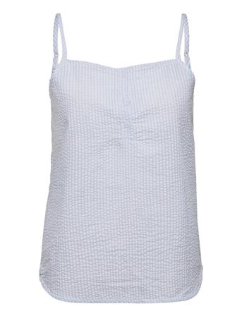 Sully Strap Top Seersucker Blue Noella
