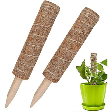 2 stk. Plantestøtte 24 Tommer Totem Pæl Plantestiger Coir Mos Totem Pæl