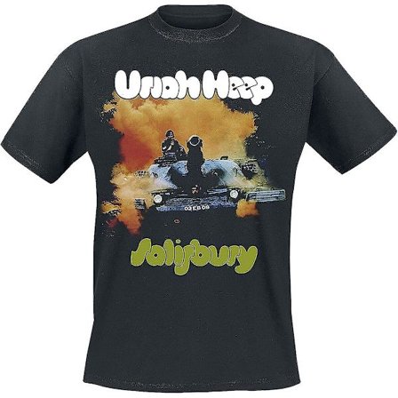 Uriah Heep T-shirt Salisbury Album Cover Band Logo Official Mens Black