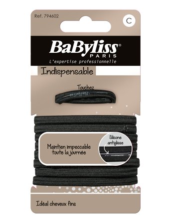 Babyliss Paris | Black Elastics Anti Slip 10 Pcs | ONE SIZE