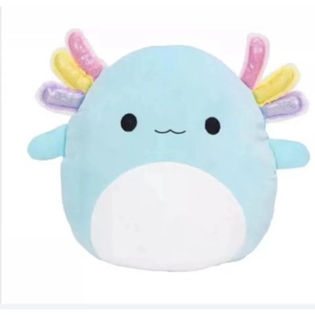 Squishmallow pute koselig leketøy blå salamander farge