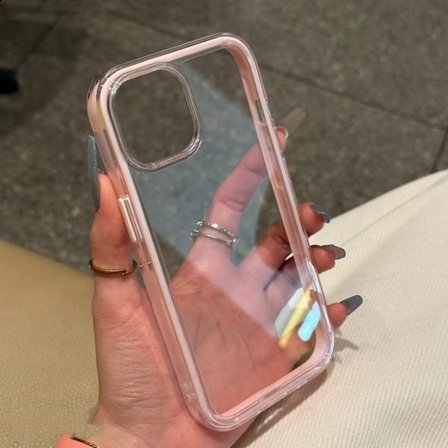 Transparent telefoncover kompatibelt med iPhone 15-serien – stødsikkert TPU-materiale med kamerabeskyttelse.