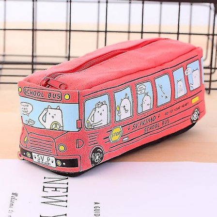Student brevpapper Box Små djur Bus brevpapper box Cartoon Animation brevpapper box (röd)